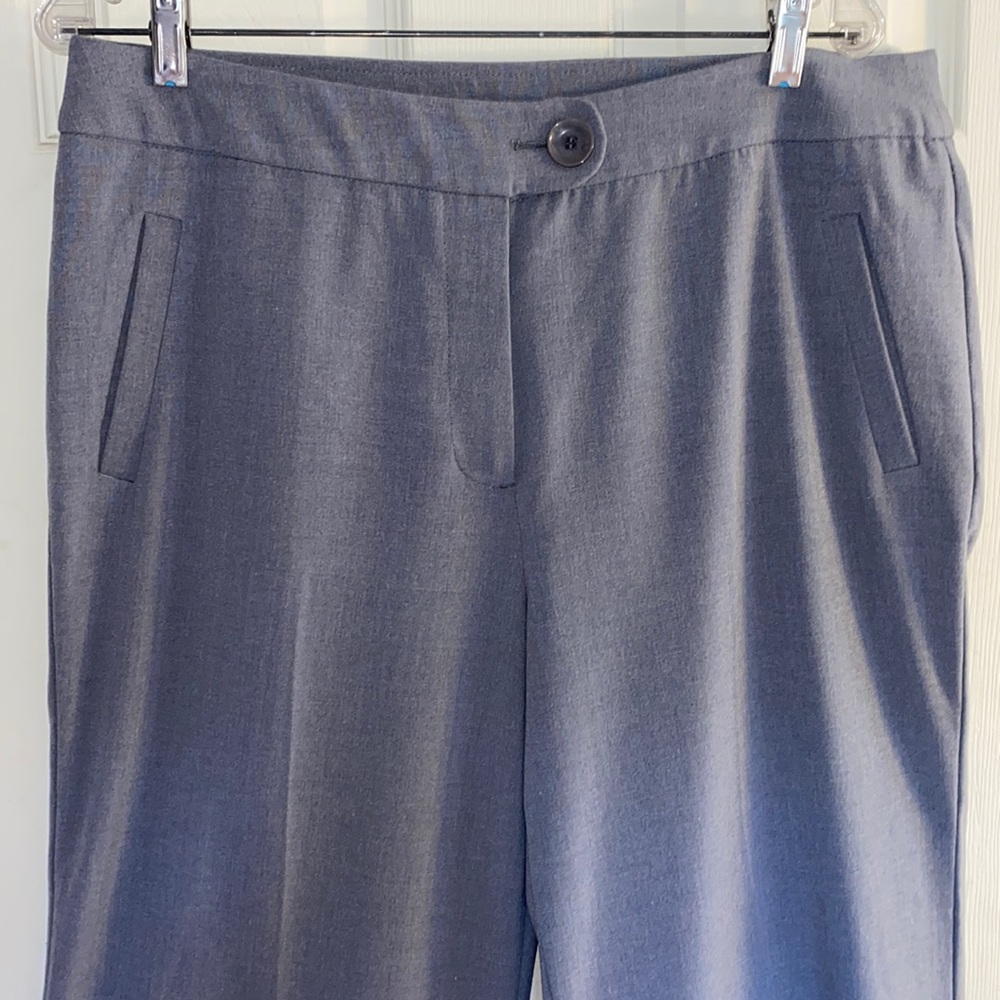 Kim Rogers SZ 16W. Dress slacks gray with two buttons and zipper.